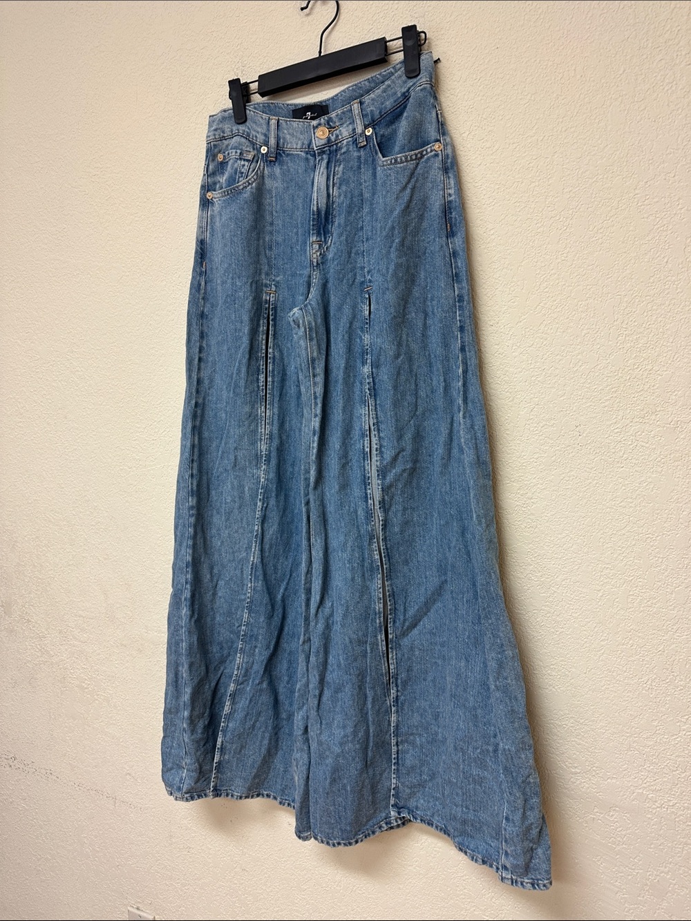 7 for all mankind WILLOW PALAZZO WIDE LEG in Indigo jeans size 26 - Picture 4 of 6